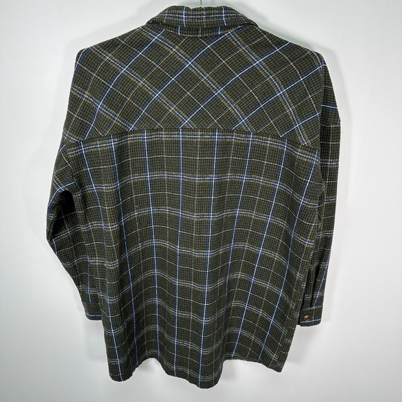 twik‎ Green Plaid Shacket Button Up XS - Picture 4 of 4